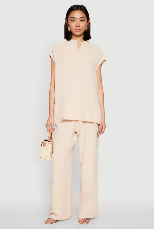 Airy Wide Leg Pants made by Rainbow