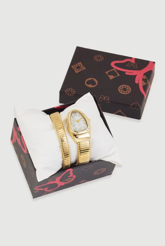 Rhinestone Studded Snake Watch sold by Rainbow