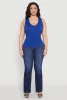 Plus Size Seamless V Neck Rib Knit Top sold by Rainbow