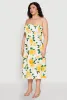 Plus Size Almost Famous Floral Print Smocked Midi Dress sold by Rainbow