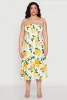 Plus Size Almost Famous Floral Print Smocked Midi Dress sold by Rainbow