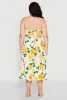 Plus Size Almost Famous Floral Print Smocked Midi Dress sold by Rainbow