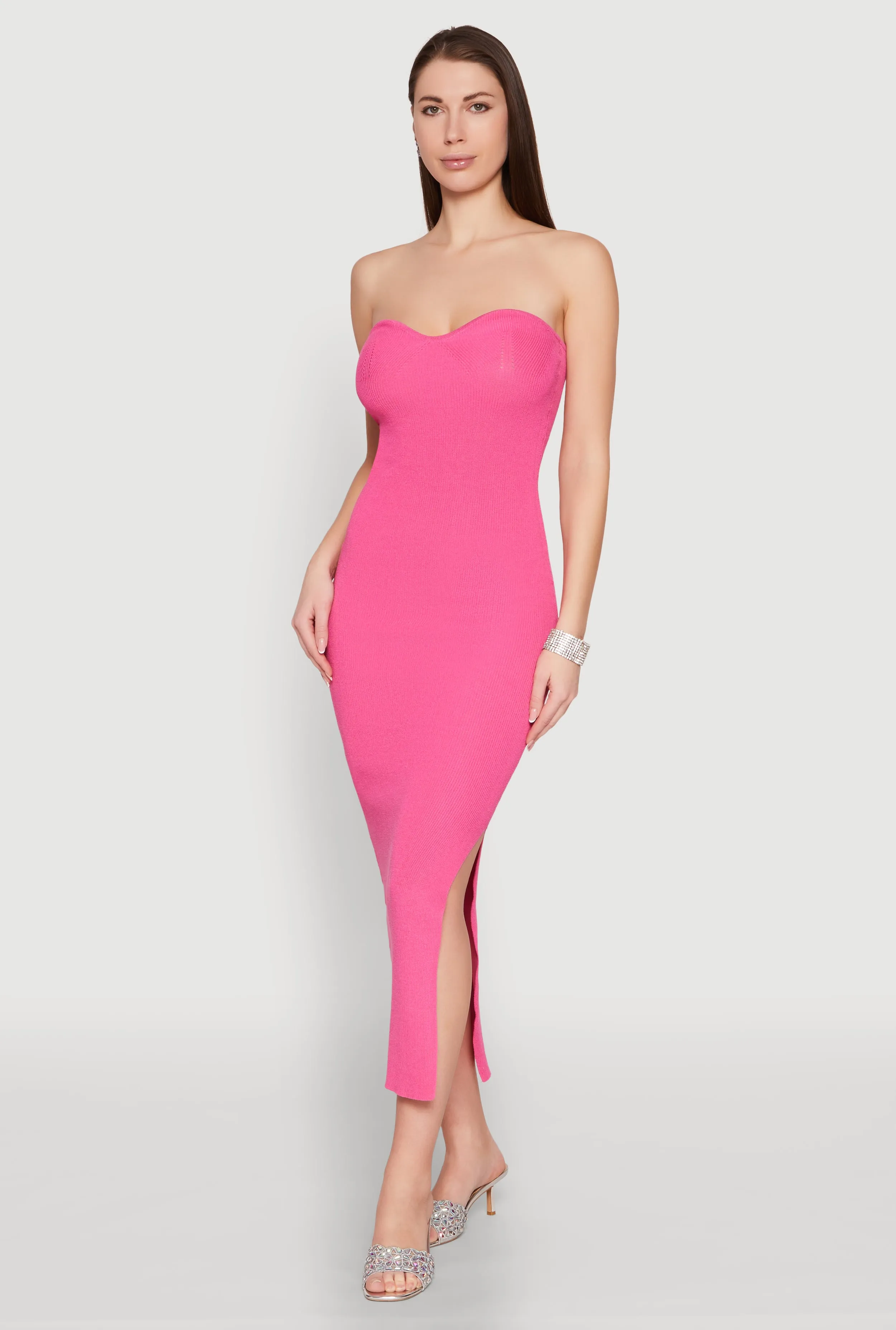 Side Slit Maxi Tube Dress sold by Rainbow