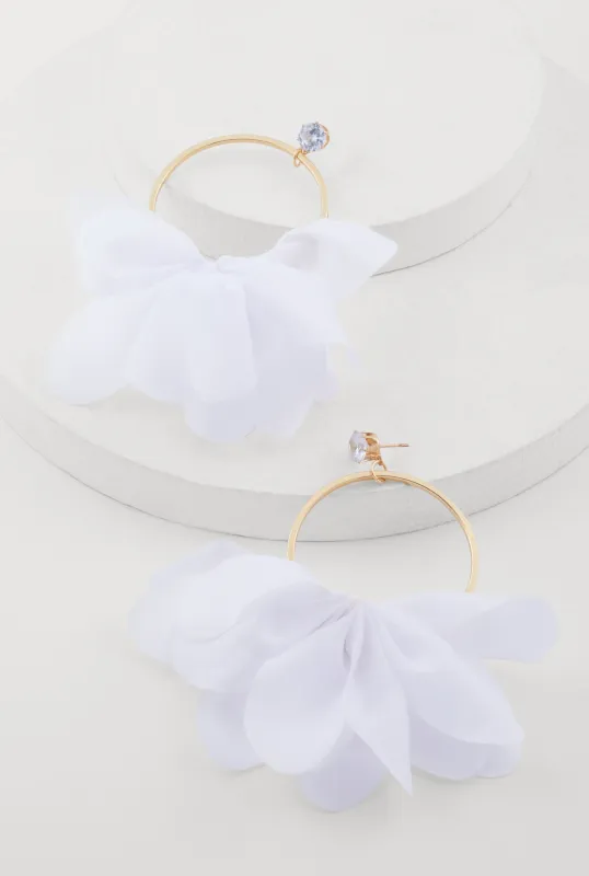 Fabric Detail Hoop Earrings sold by Rainbow