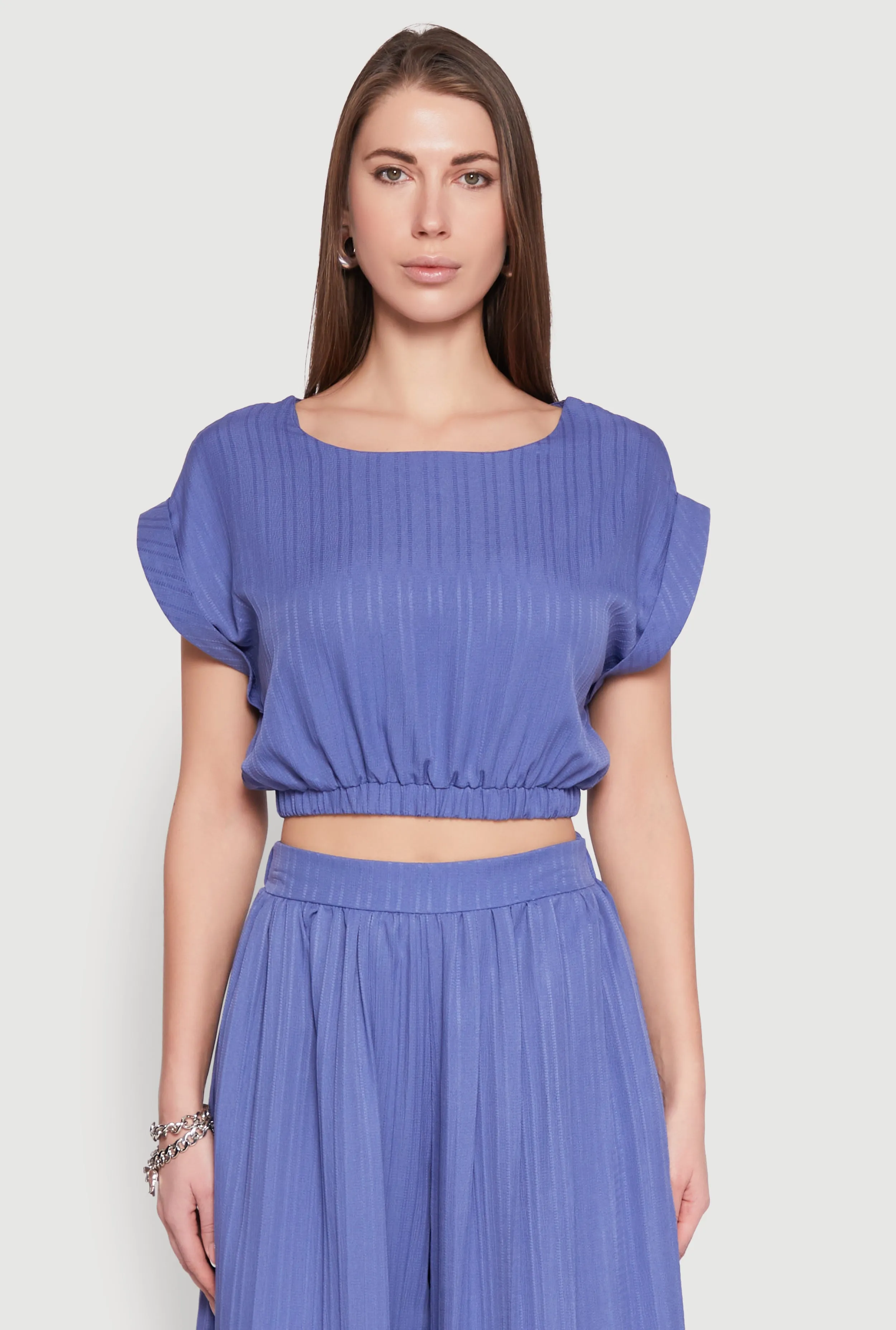 Shadow Stripe Crop Top sold by Rainbow