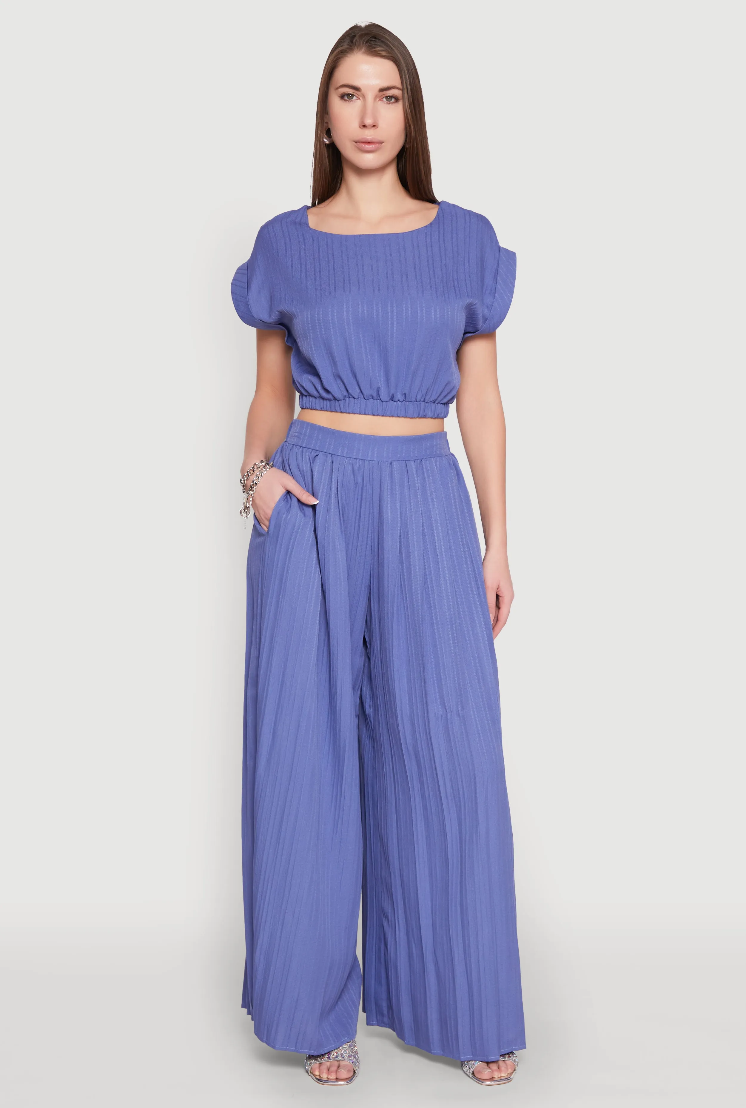 Shadow Stripe Crop Top sold by Rainbow product image thumbnail 2