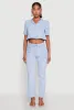 Spoon Jeans Gauze Knit Cropped Shirt sold by Rainbow