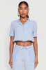 Spoon Jeans Gauze Knit Cropped Shirt sold by Rainbow