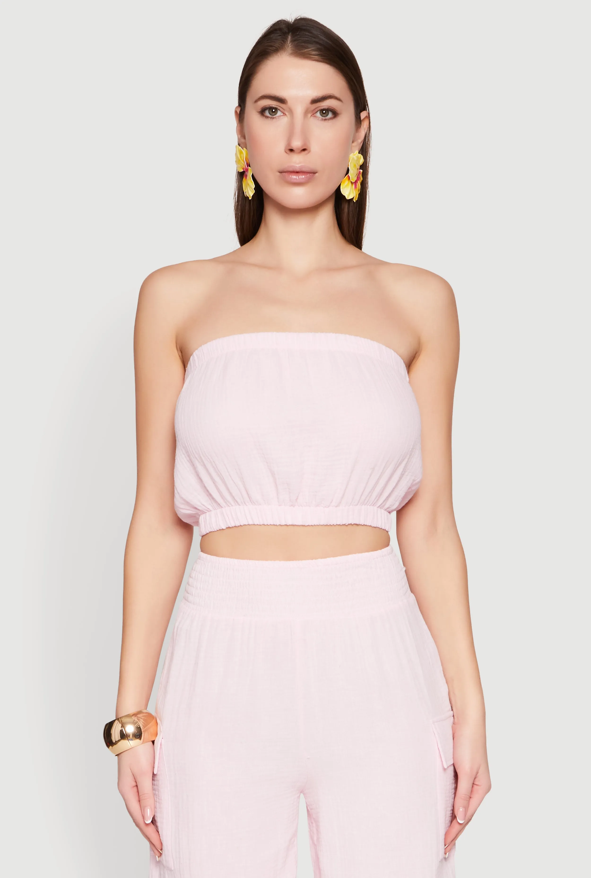 Gauze Knit Tube Top sold by Rainbow