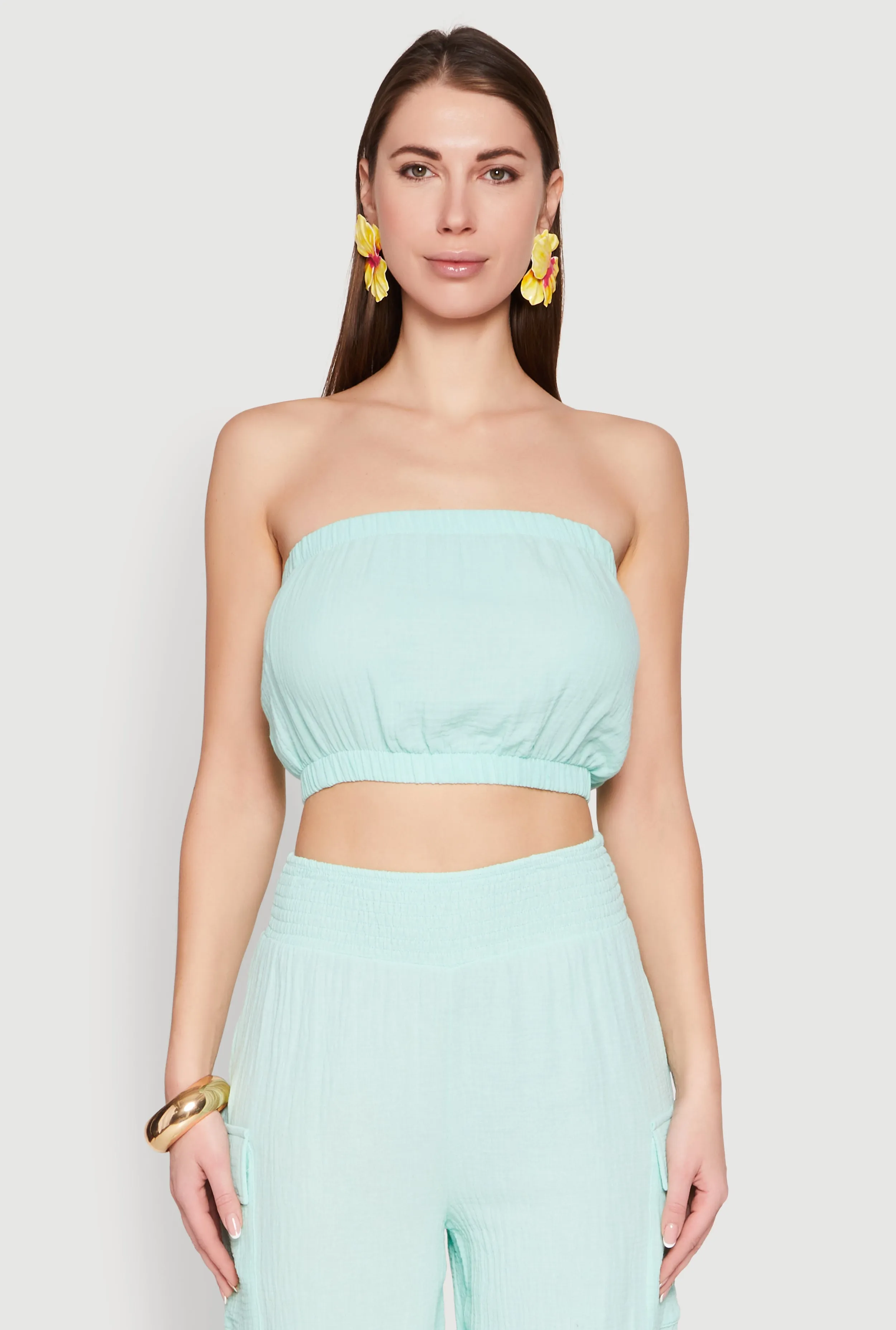 Gauze Knit Tube Top sold by Rainbow