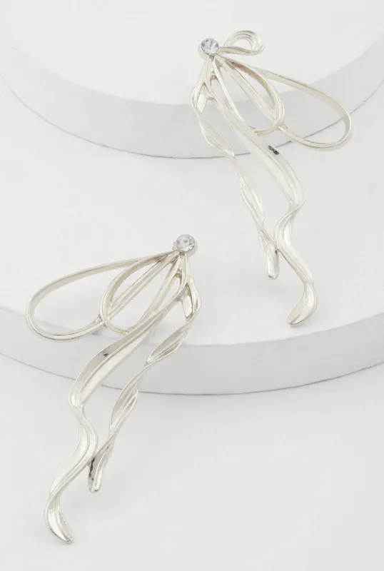 Sculptural Bow Drop Earrings sold by Rainbow