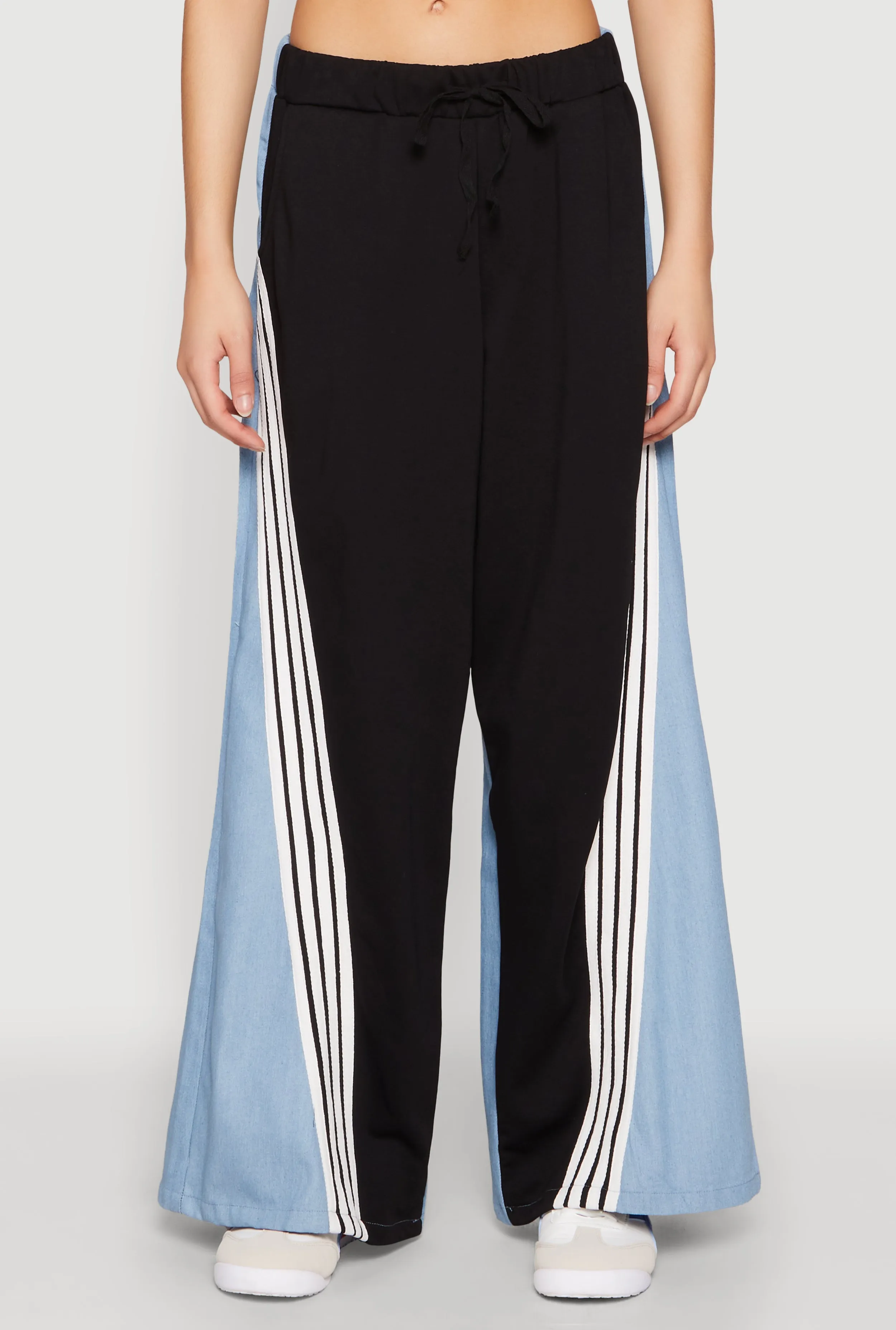 Color Blocked Contrast Trim Drawstring Pants sold by Rainbow product image thumbnail 3