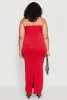 Plus Size Slit Back Maxi Tube Dress sold by Rainbow