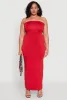 Plus Size Slit Back Maxi Tube Dress sold by Rainbow