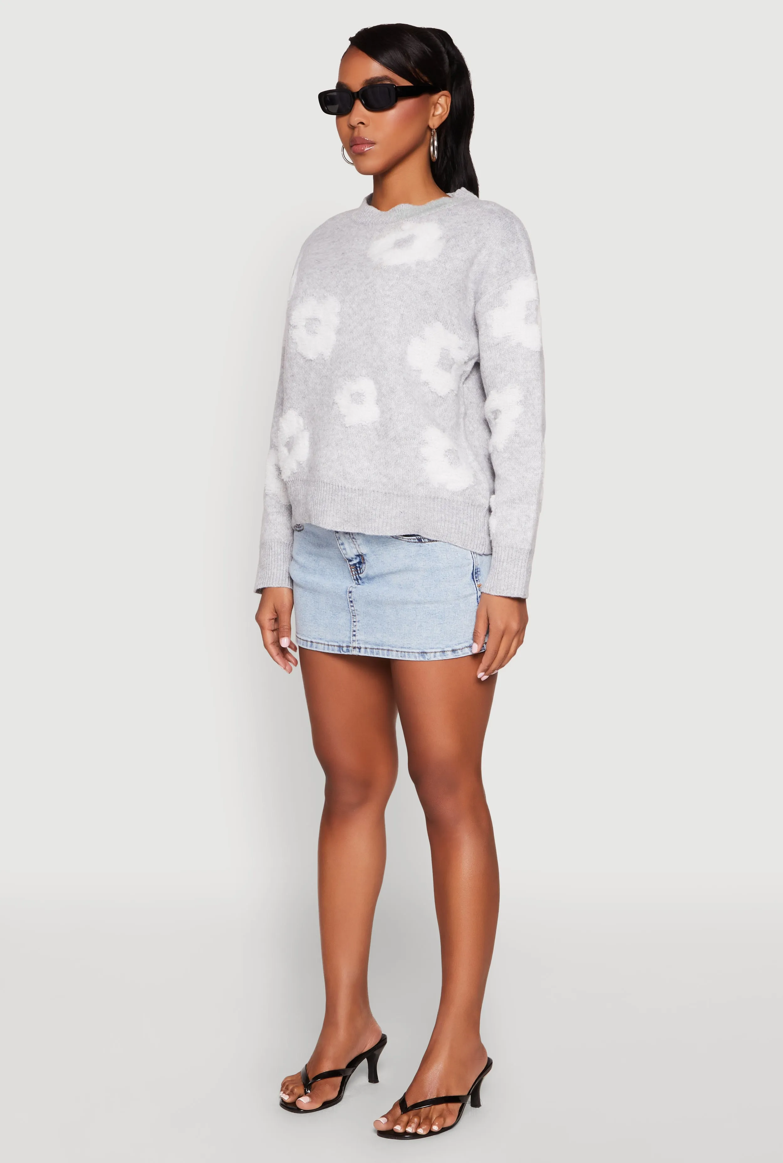 Daisy Flower Tufted Knit Sweater sold by Rainbow product image thumbnail 5