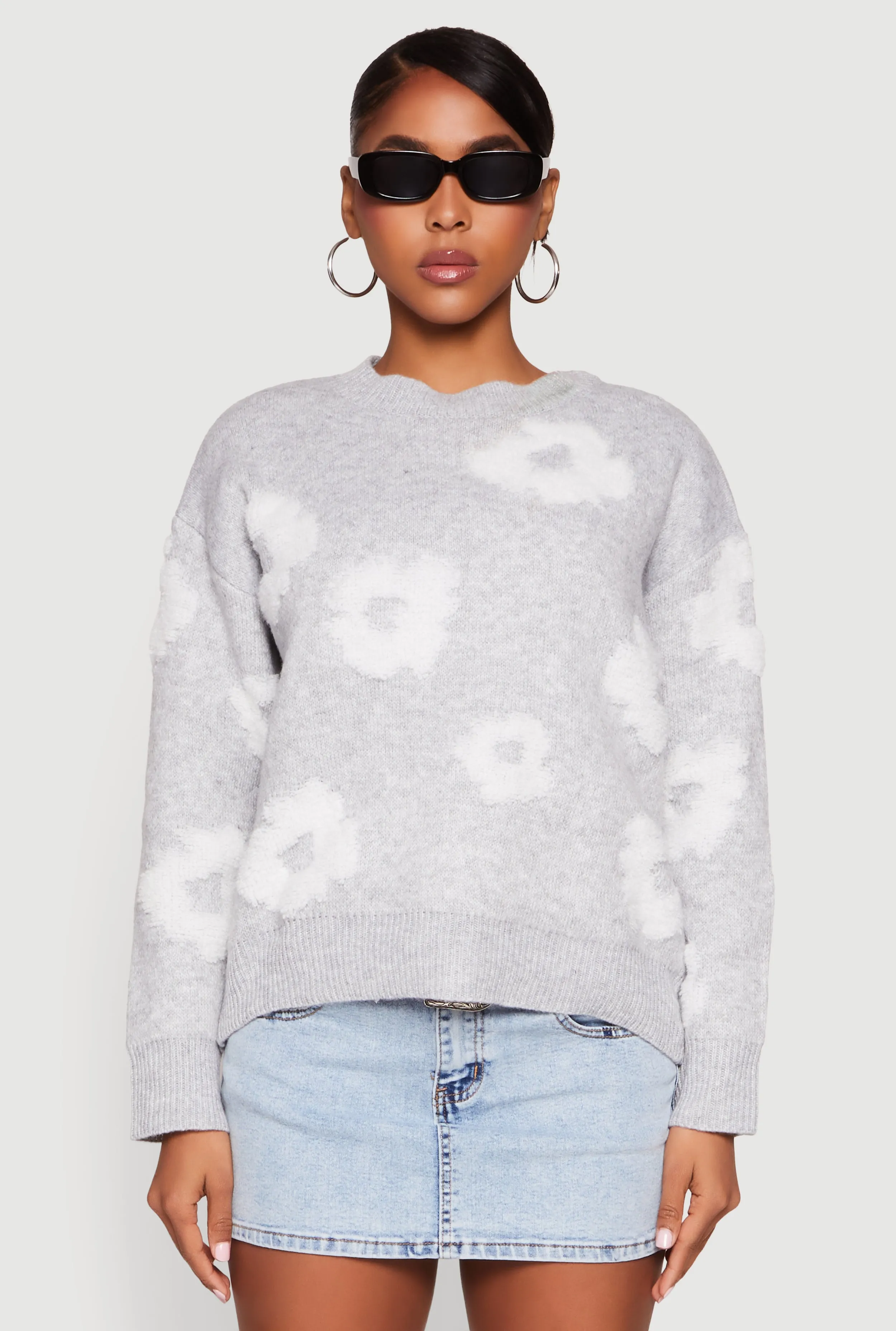 Daisy Flower Tufted Knit Sweater sold by Rainbow product image thumbnail 2