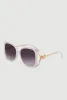 Metallic Detail Gradient Lens Sunglasses sold by Rainbow