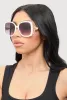 Metallic Detail Gradient Lens Sunglasses sold by Rainbow