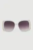 Metallic Detail Gradient Lens Sunglasses sold by Rainbow