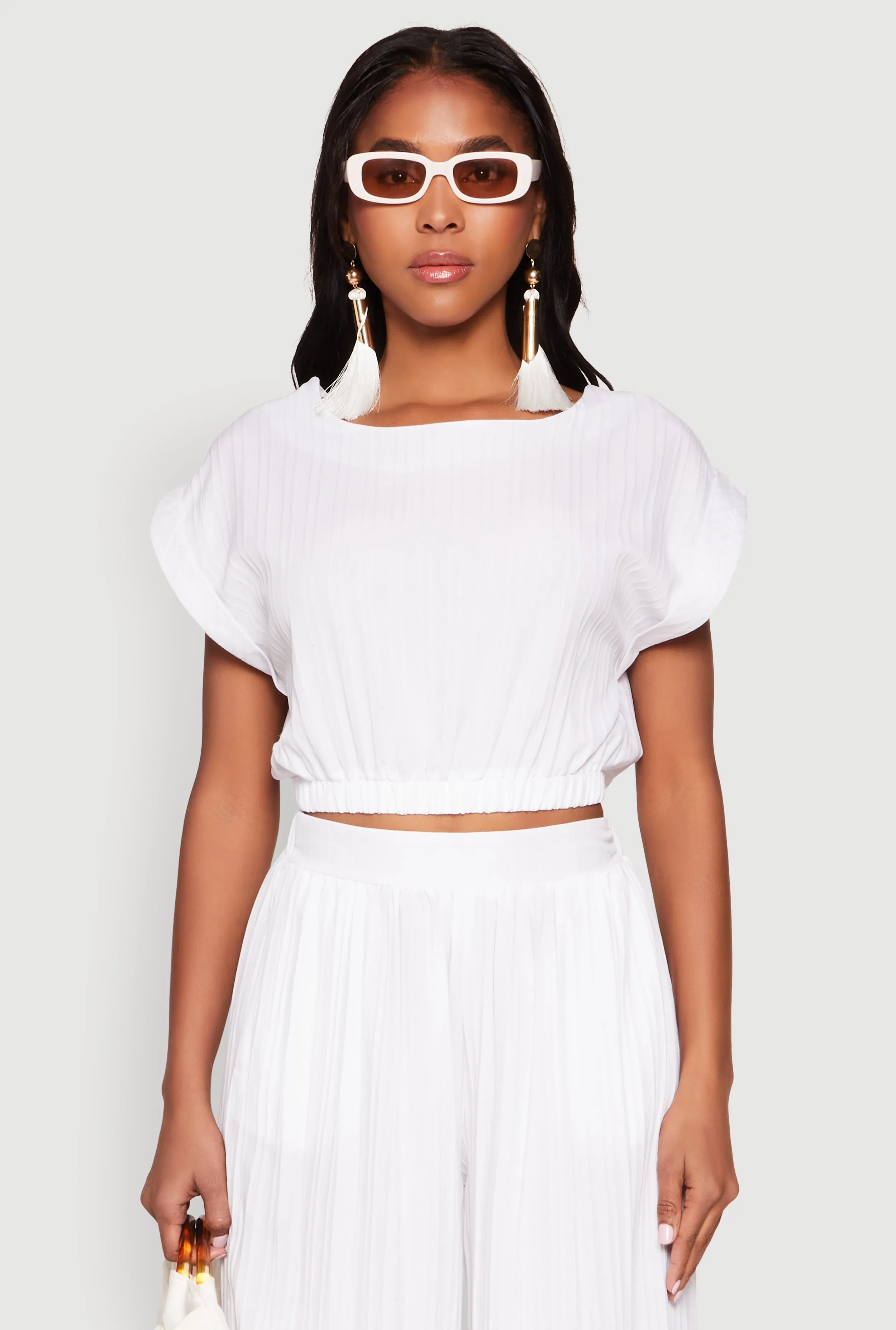 Shadow Stripe Crop Top sold by Rainbow