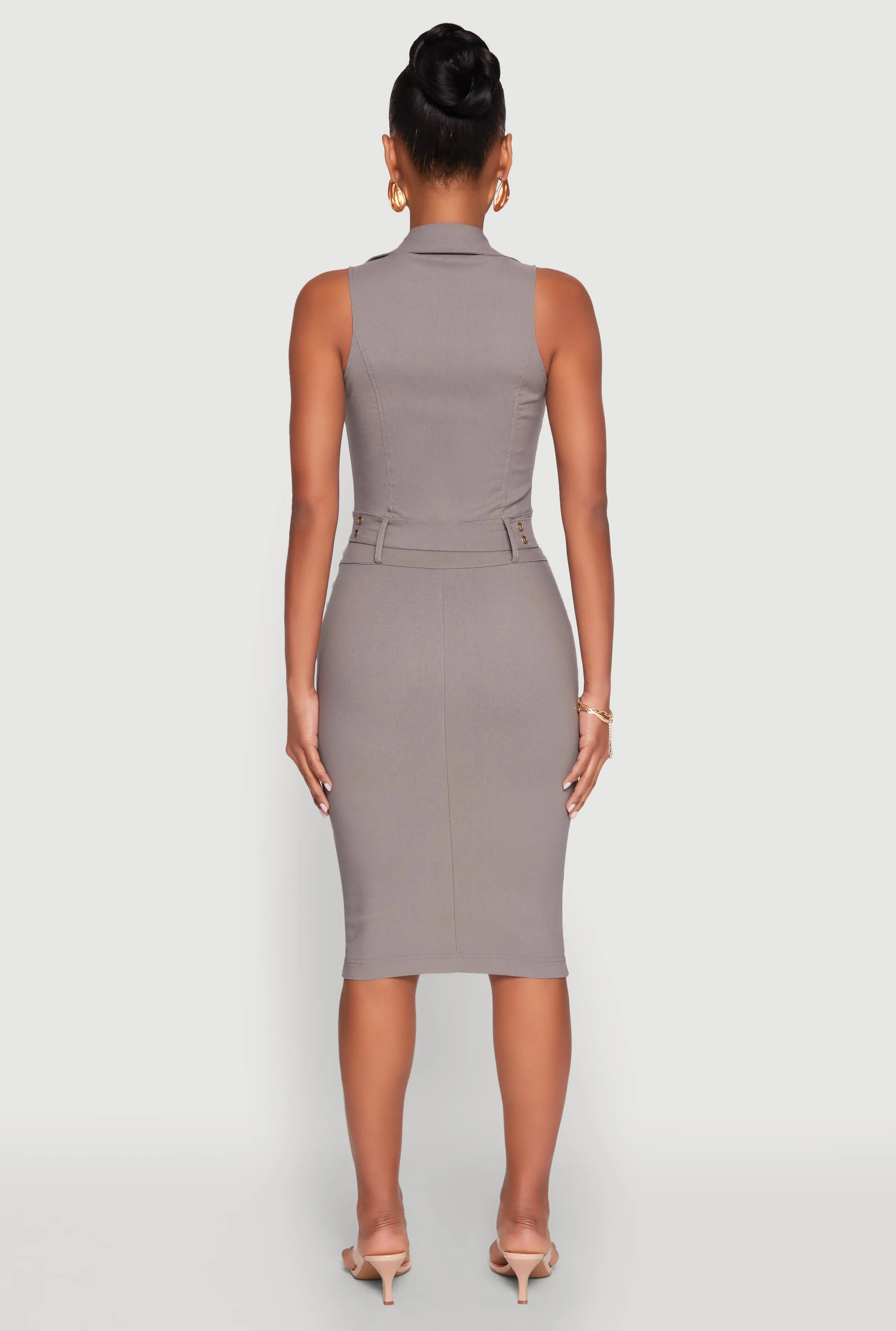 Zip Front Belted Cargo Dress sold by Rainbow product image thumbnail 5