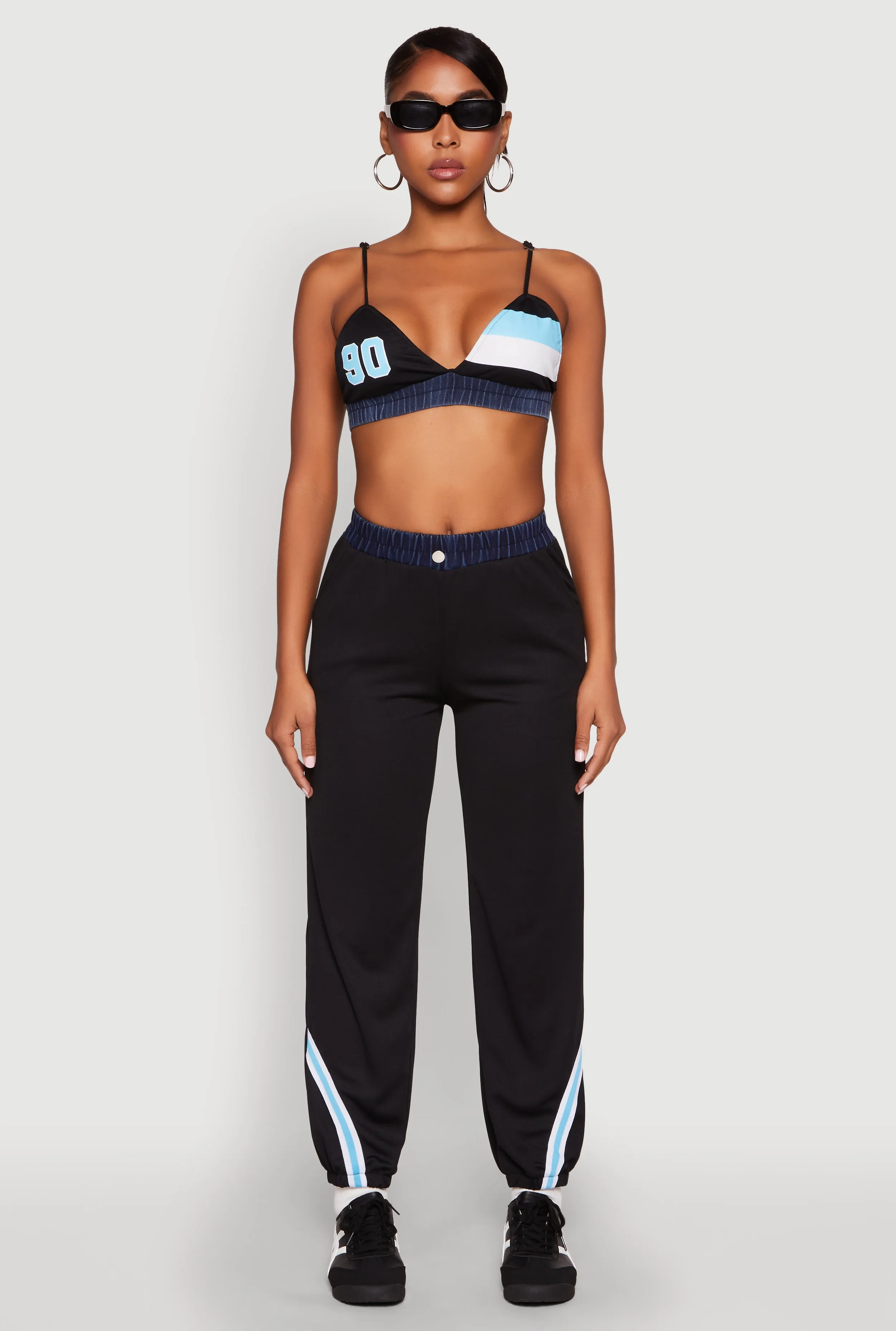 Contrast Trim High Waisted Joggers sold by Rainbow product image thumbnail 2