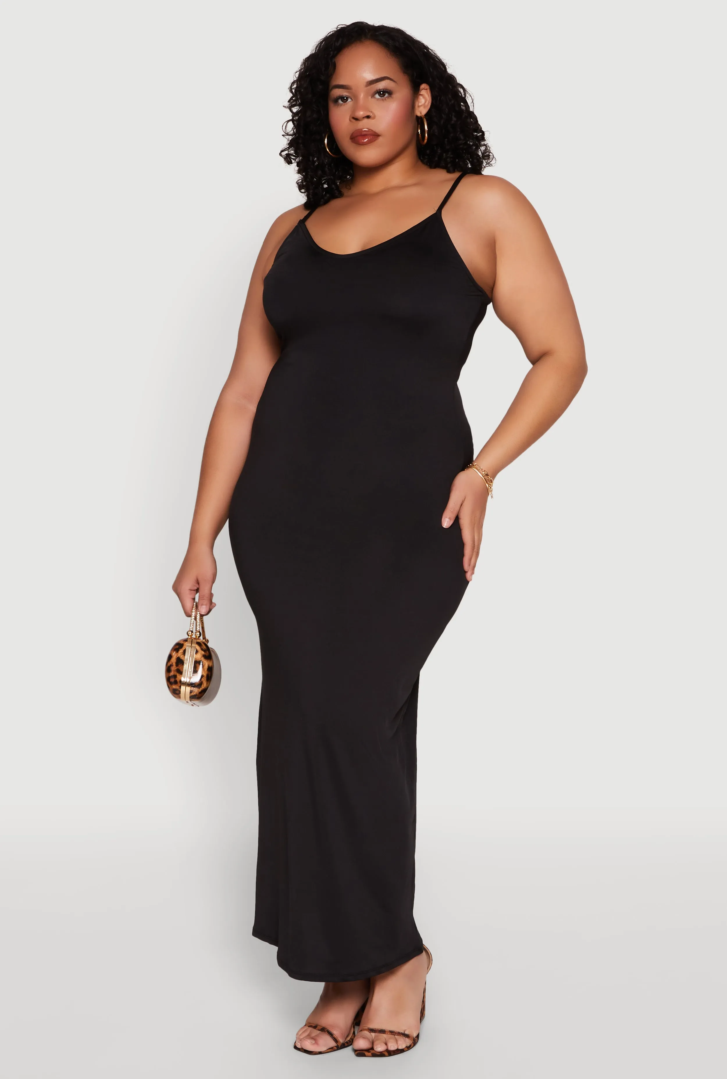 Plus Size Scoop Neck Cami Dress sold by Rainbow