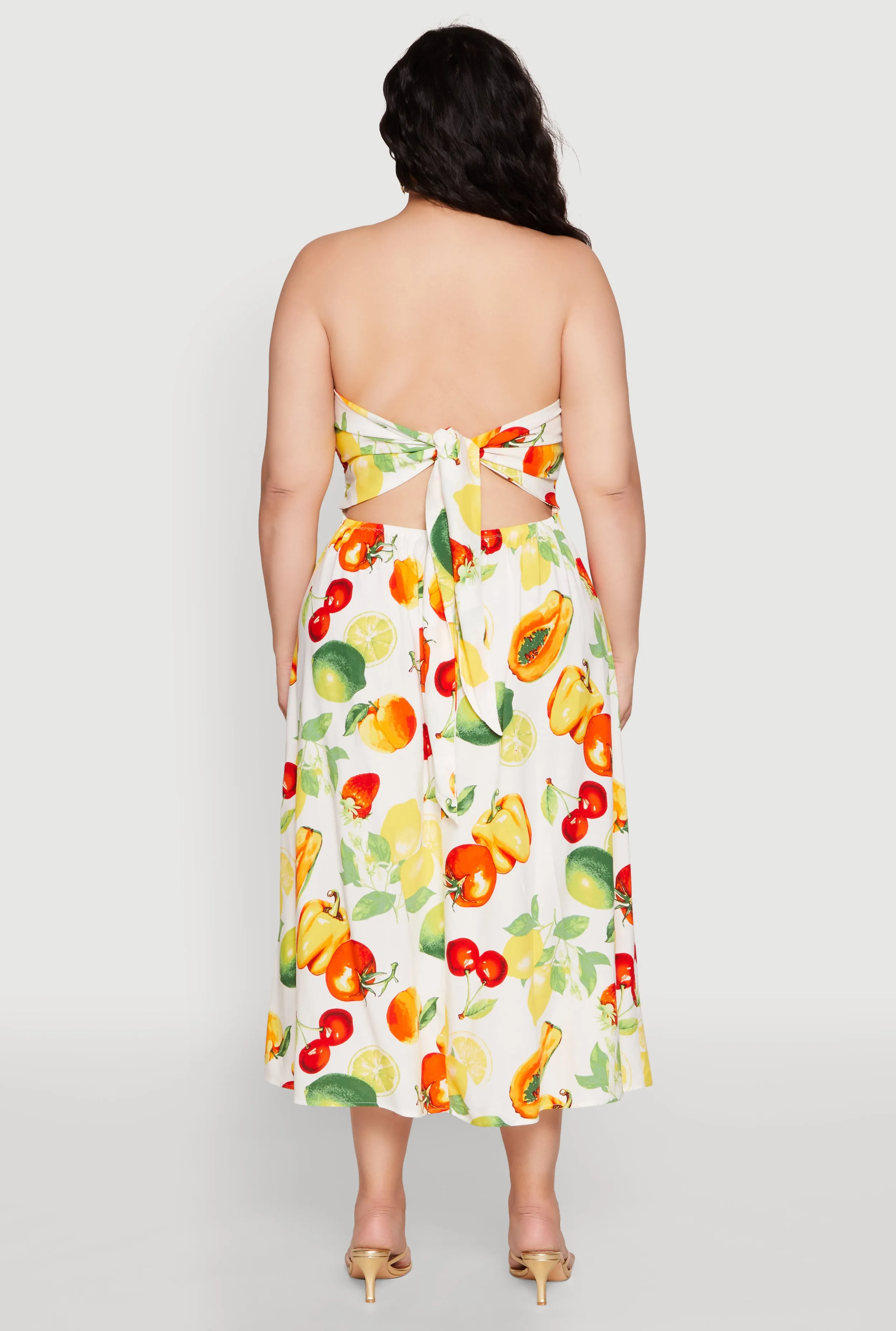 Plus Size Almost Famous Assorted Fruit Sleeveless Sundress sold by Rainbow product image thumbnail 5