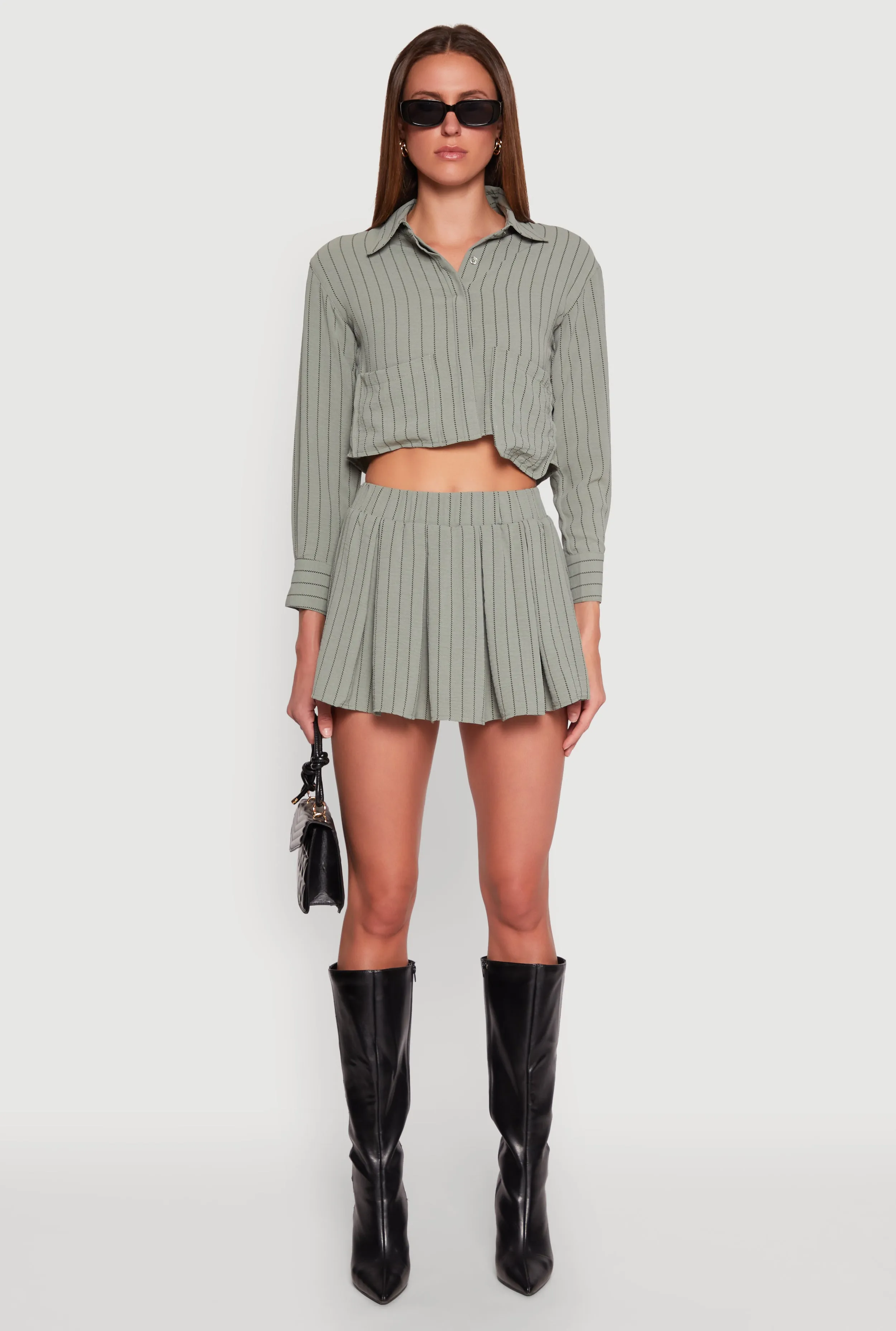 Airy Cropped Striped Shirt sold by Rainbow product image thumbnail 2