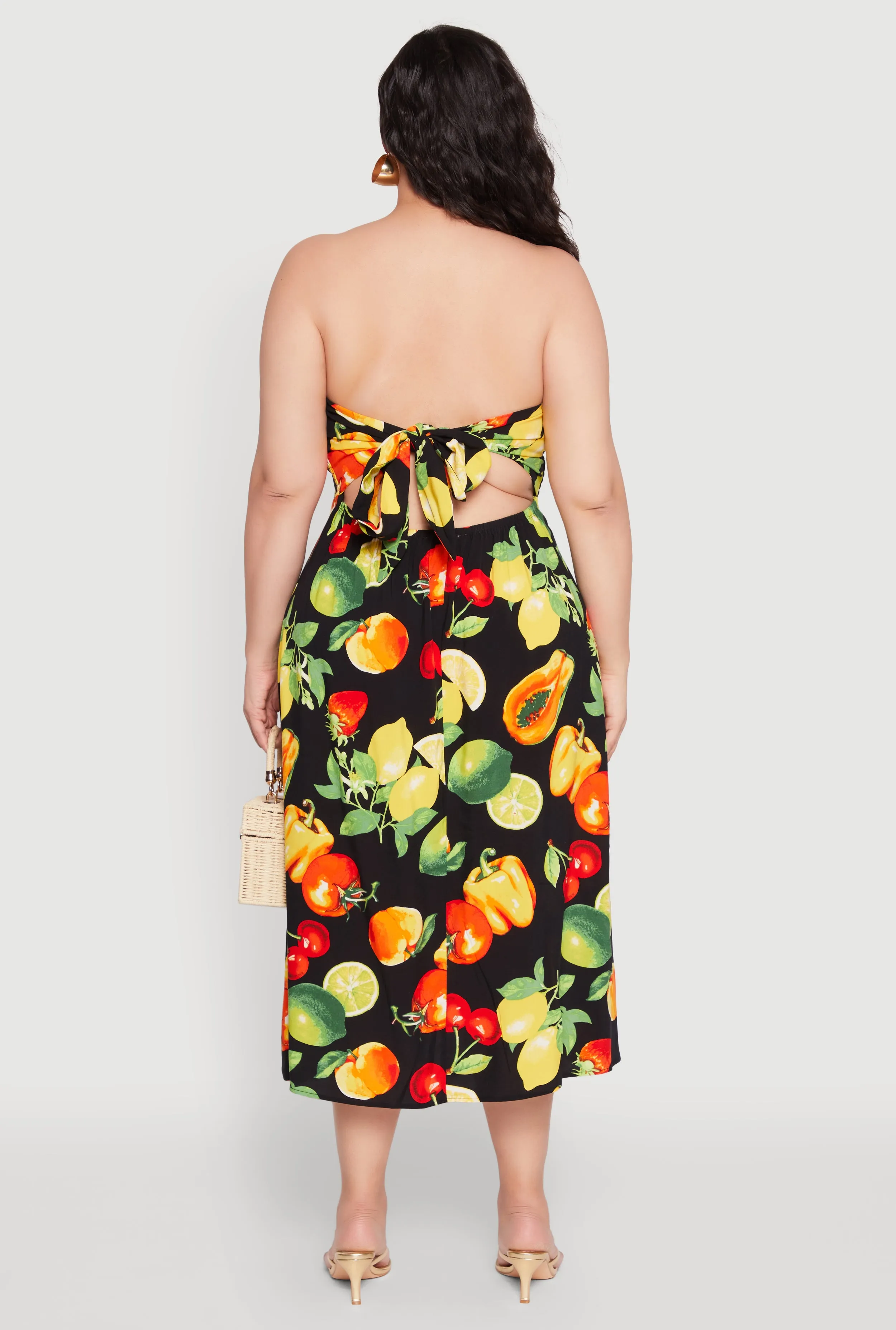 Plus Size Almost Famous Assorted Fruit Sleeveless Sundress sold by Rainbow product image thumbnail 5