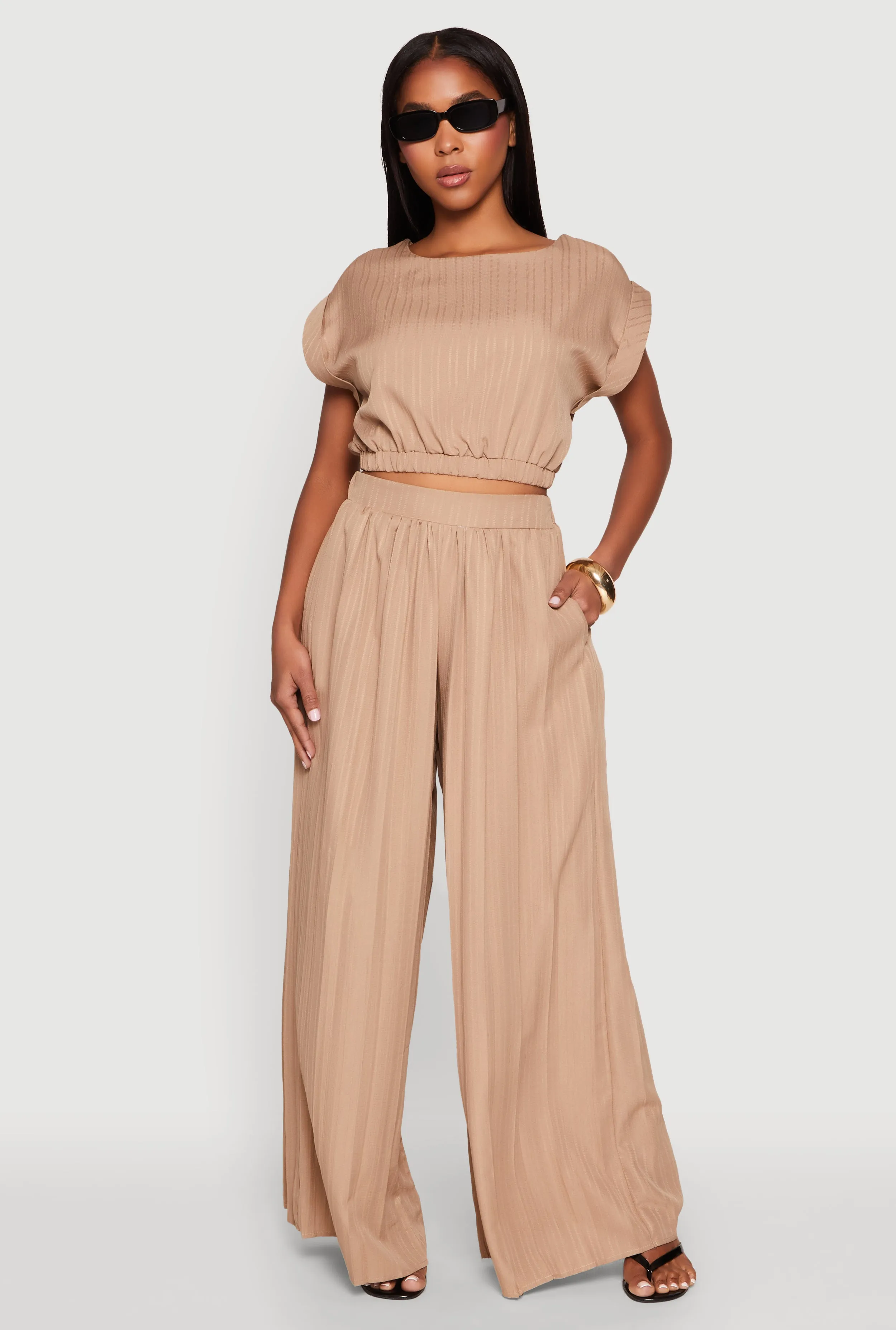 Shadow Stripe Crop Top sold by Rainbow product image thumbnail 2