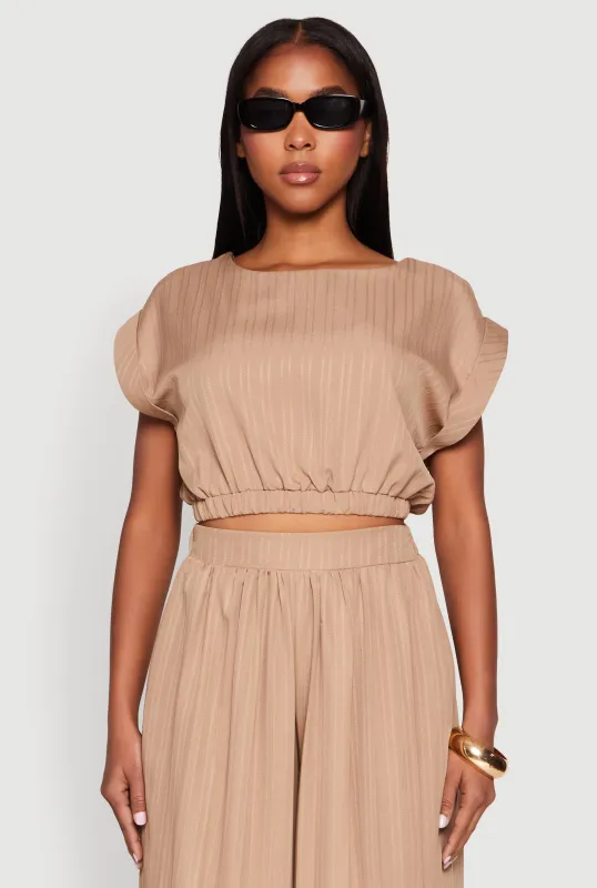 Shadow Stripe Crop Top sold by Rainbow