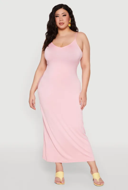 Plus Size Scoop Neck Cami Dress sold by Rainbow