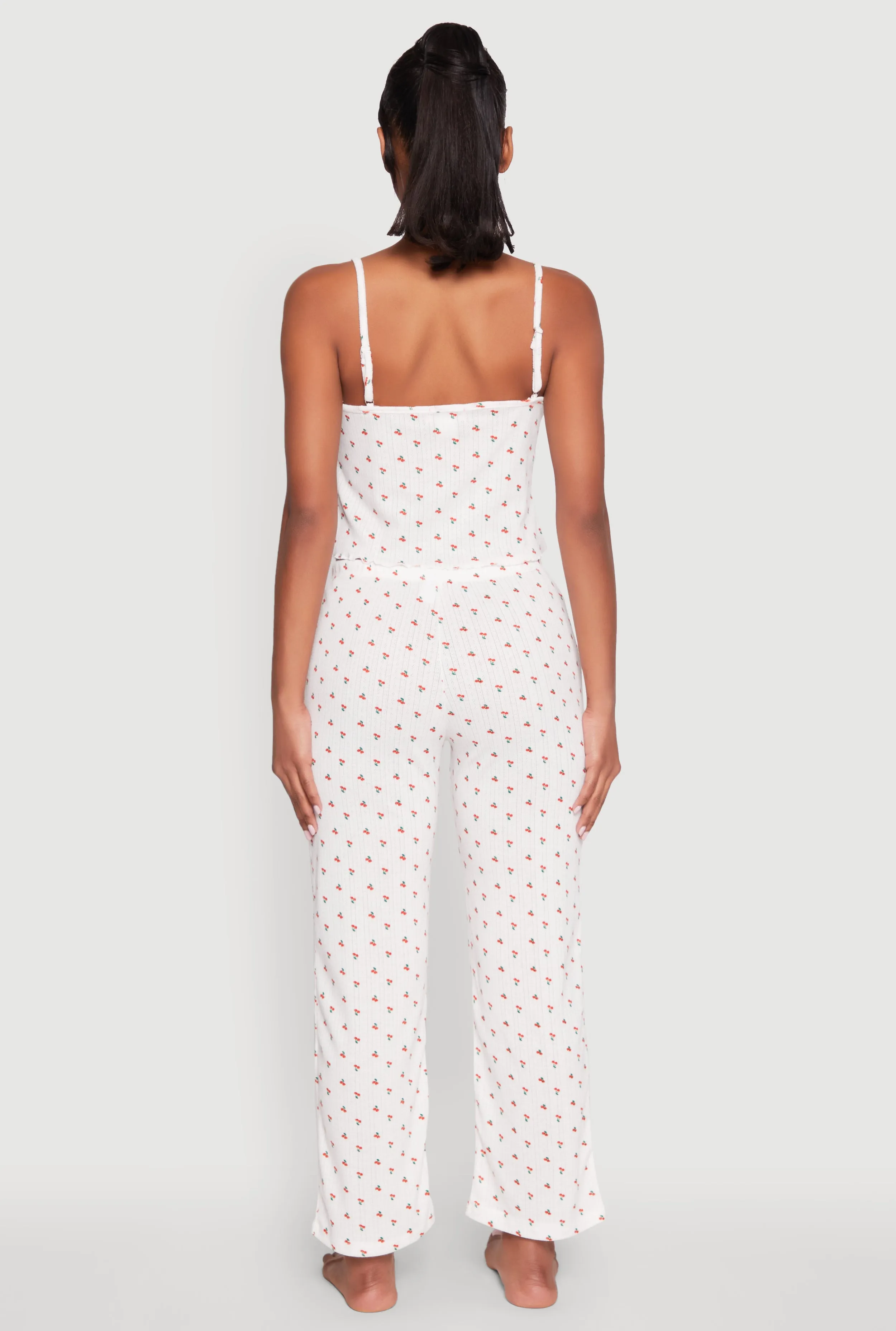 Printed Pattern Pointelle Pajama Cami and Pants sold by Rainbow product image thumbnail 3