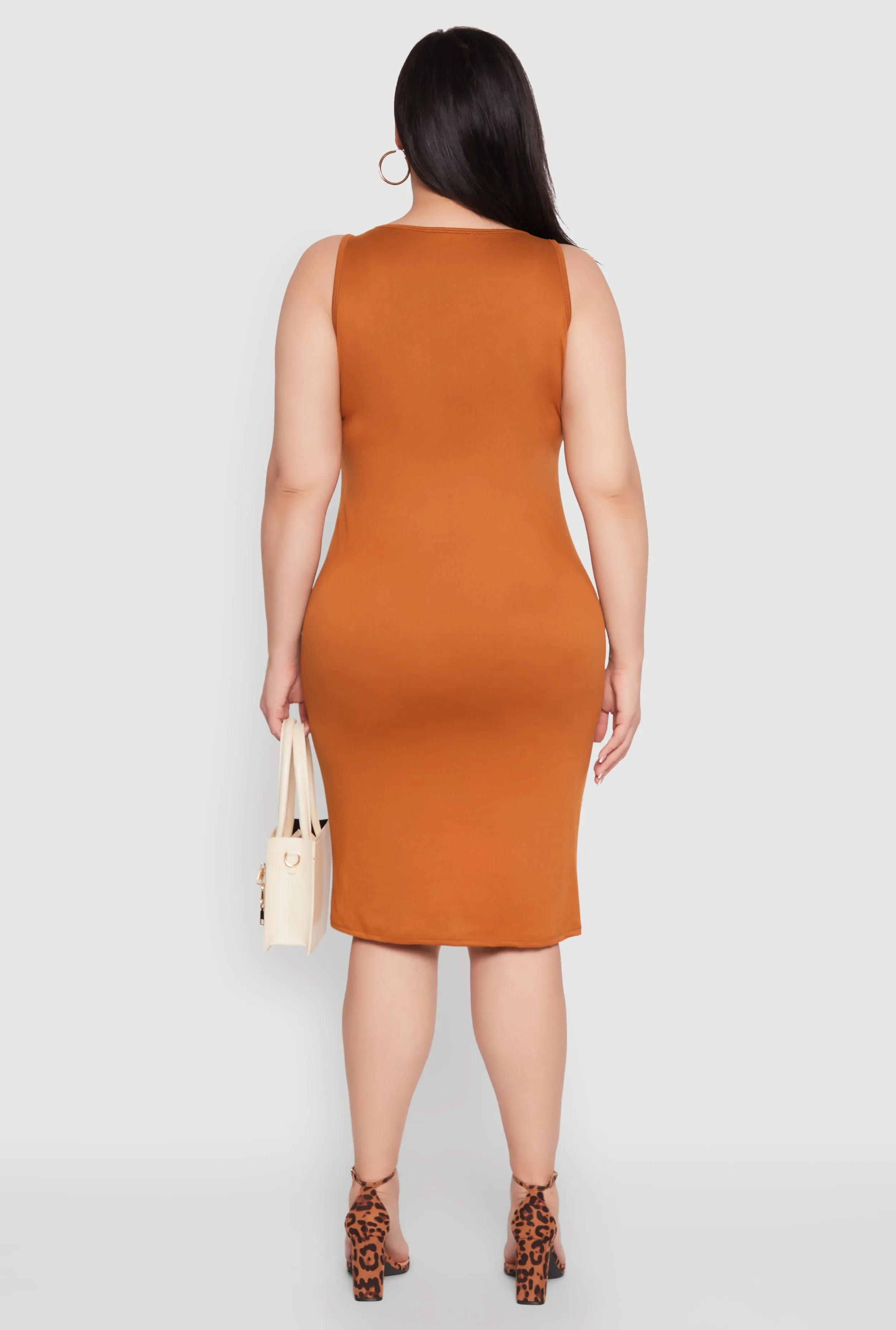 Plus Size Scoop Neck Midi Dress sold by Rainbow product image thumbnail 5