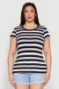 Plus Size Striped Tee sold by Rainbow