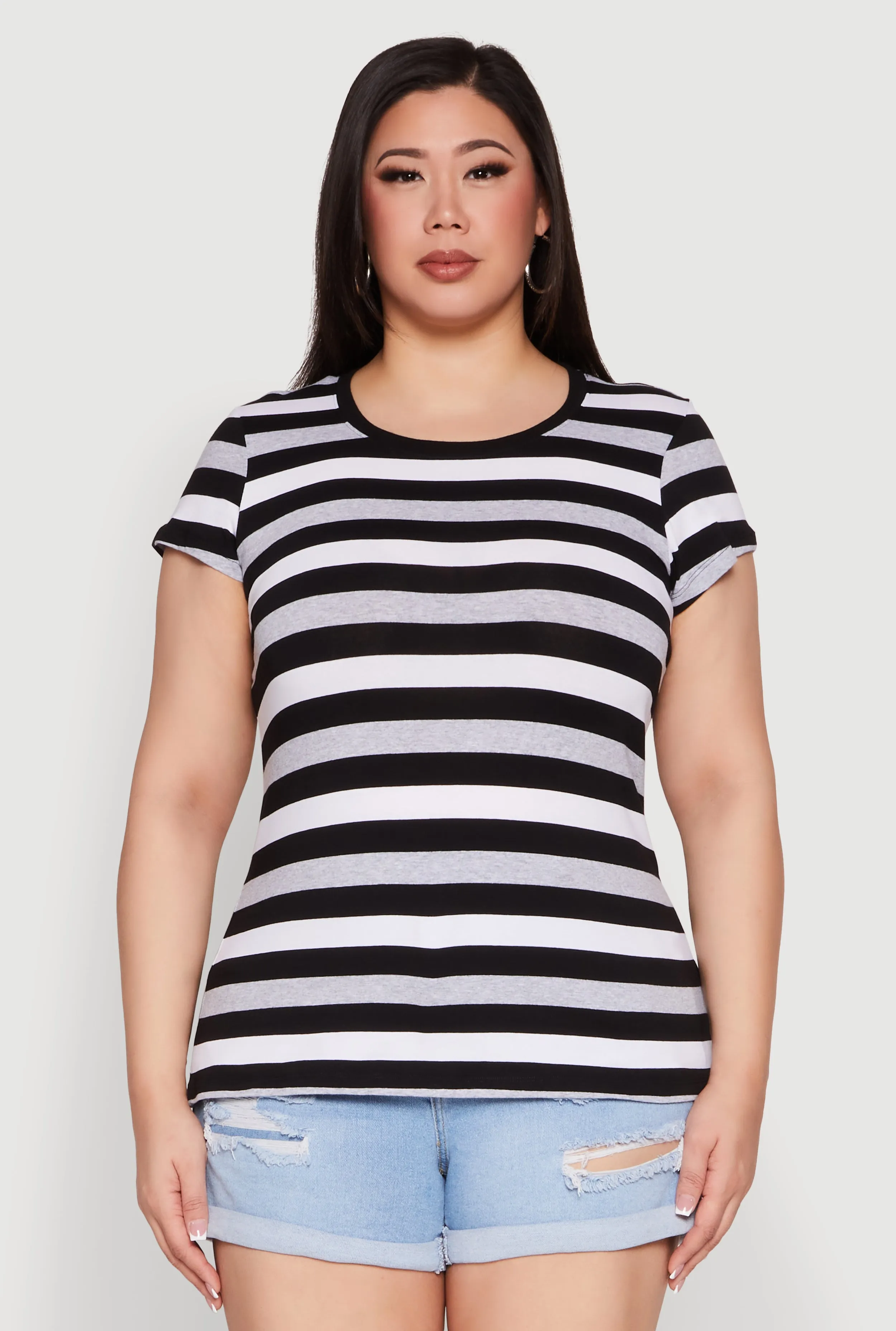 Plus Size Striped Tee sold by Rainbow product image thumbnail 2