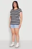 Plus Size Striped Tee sold by Rainbow