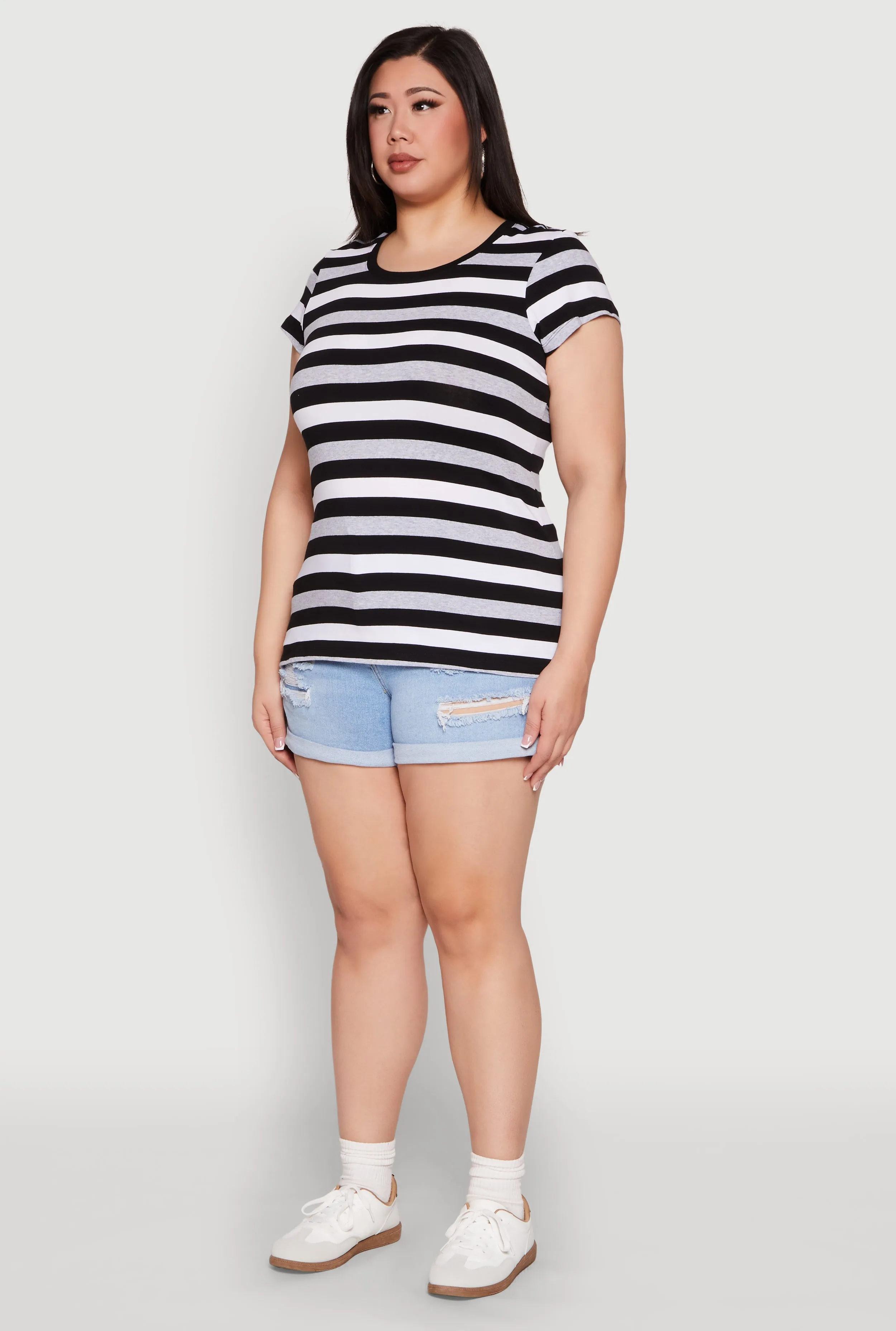Plus Size Striped Tee sold by Rainbow product image thumbnail 5