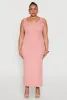 Plus Size Scoop Neck Side Slit Midi Dress sold by Rainbow