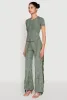 Mineral Wash Pintuck Short Sleeve Top sold by Rainbow