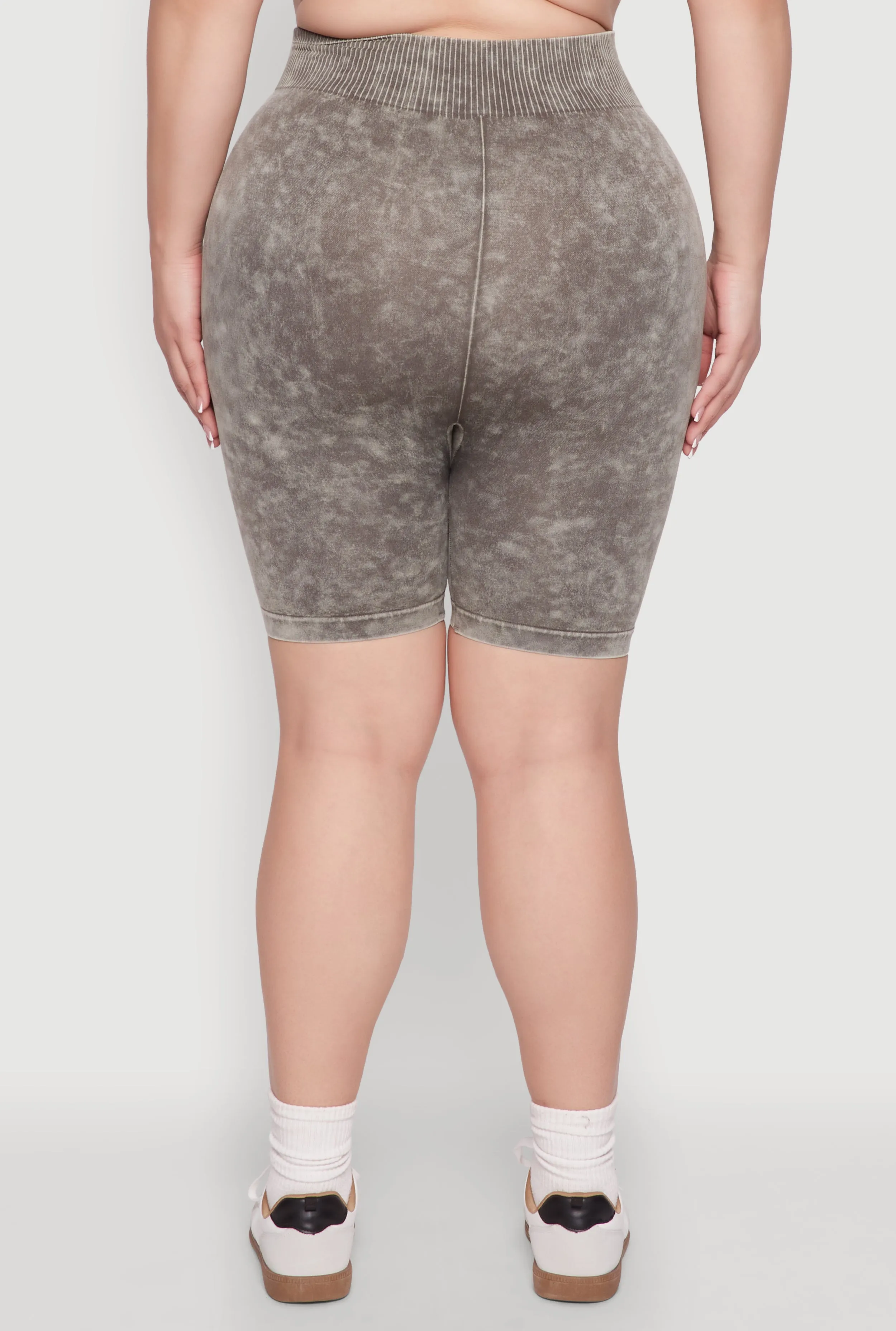 Plus Size Mineral Wash Seamless Biker Shorts sold by Rainbow product image thumbnail 5