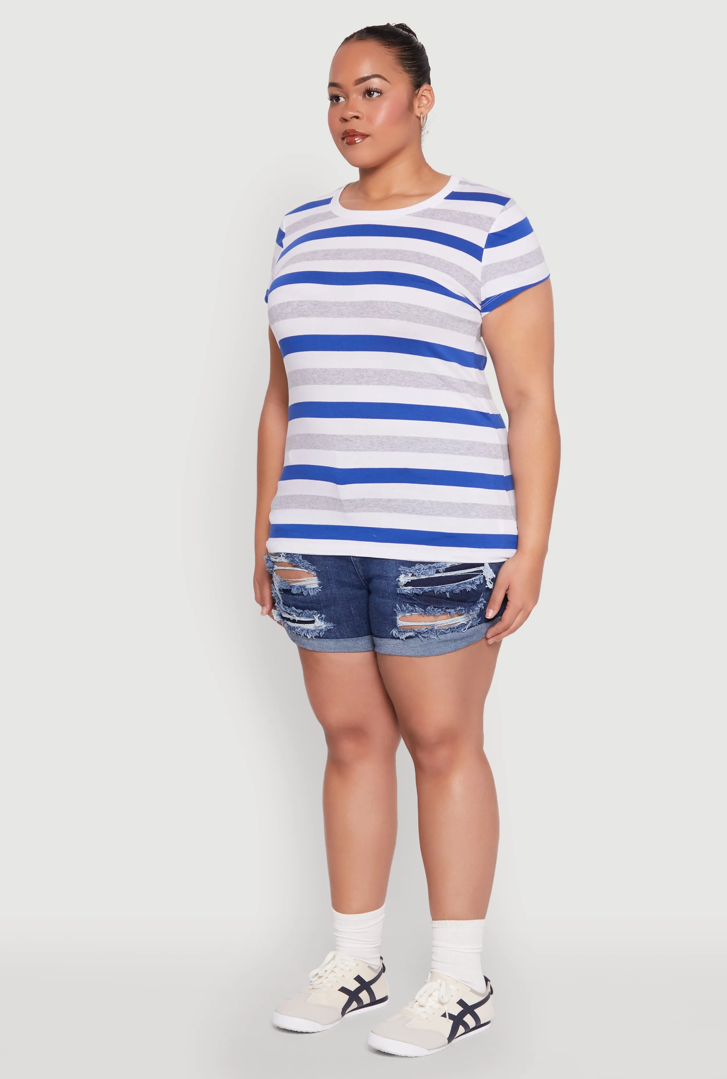 Plus Size Striped Tee sold by Rainbow product image thumbnail 5