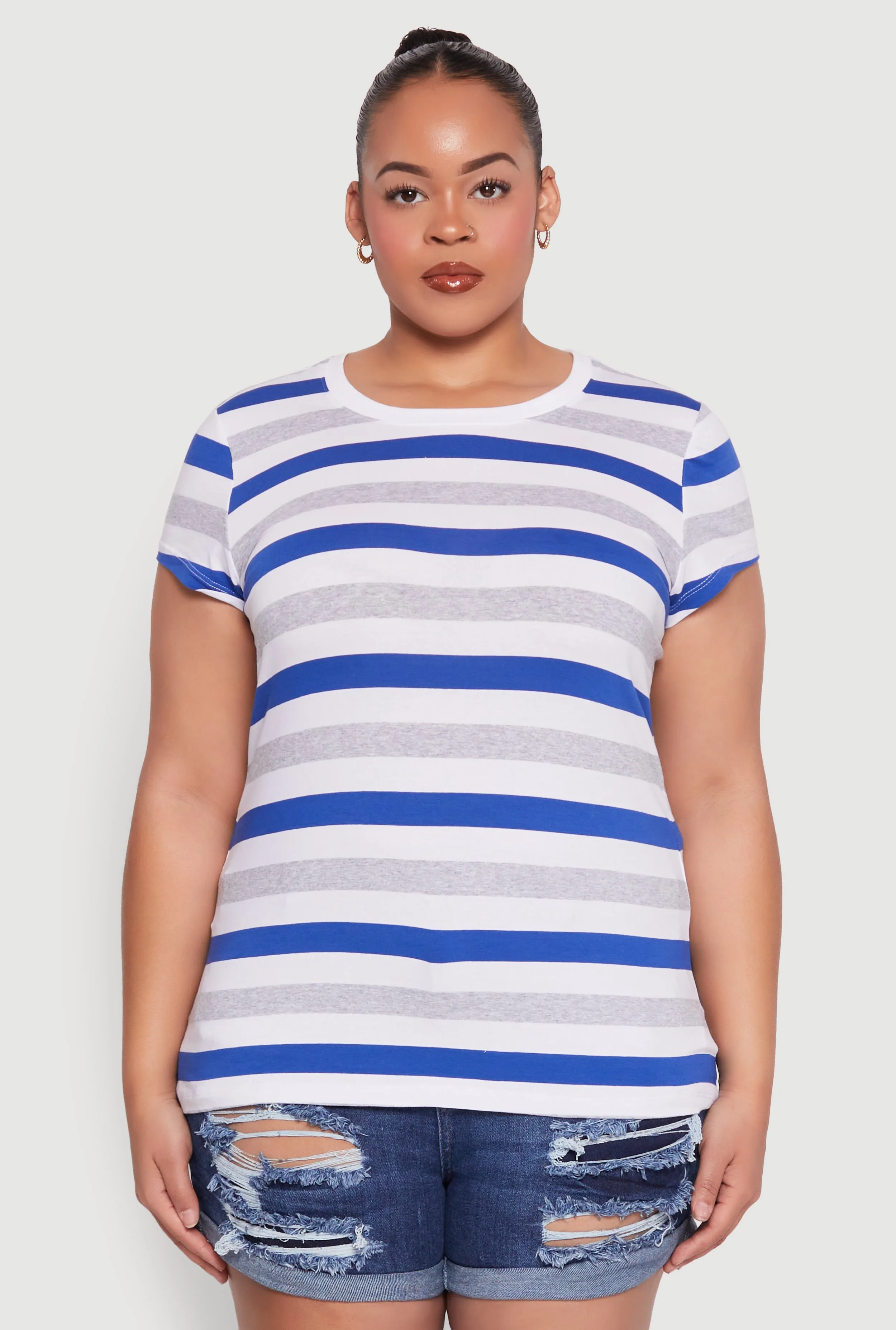 Plus Size Striped Tee sold by Rainbow product image thumbnail 2