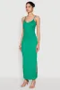 Side Slit V Neck Maxi Dress sold by Rainbow