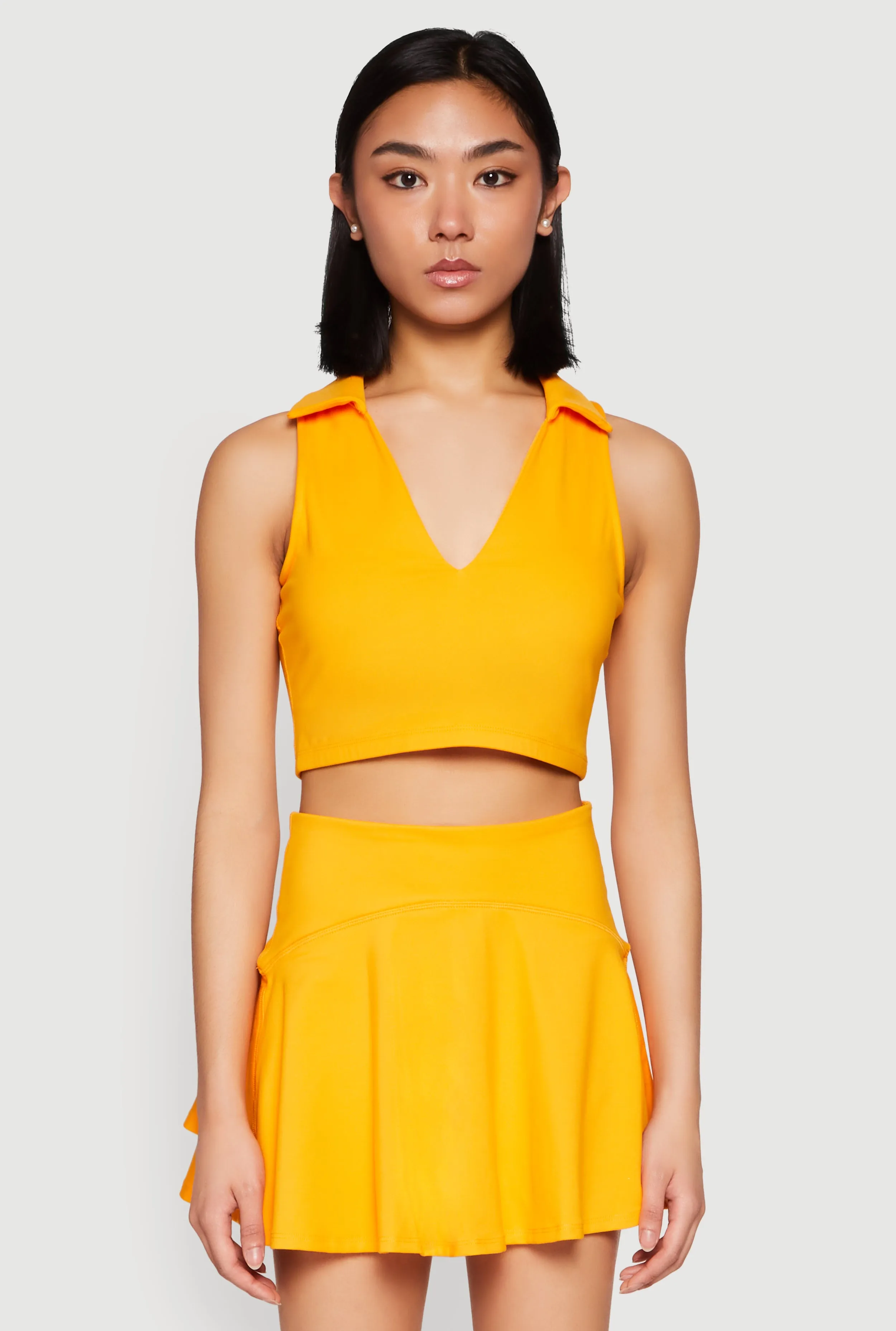 Polo Collar Sports Bra Top sold by Rainbow