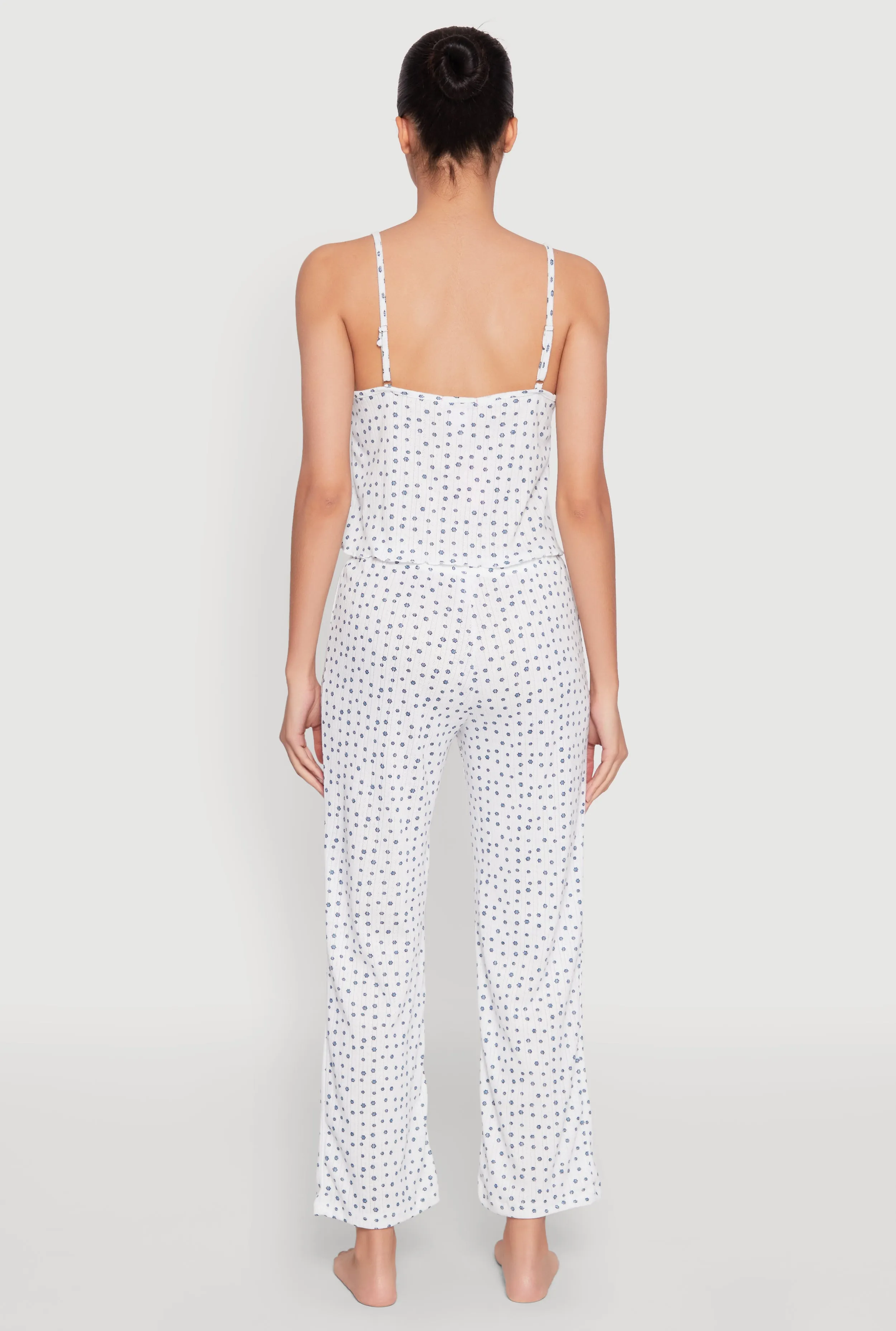 Printed Pattern Pointelle Pajama Cami and Pants sold by Rainbow product image thumbnail 3