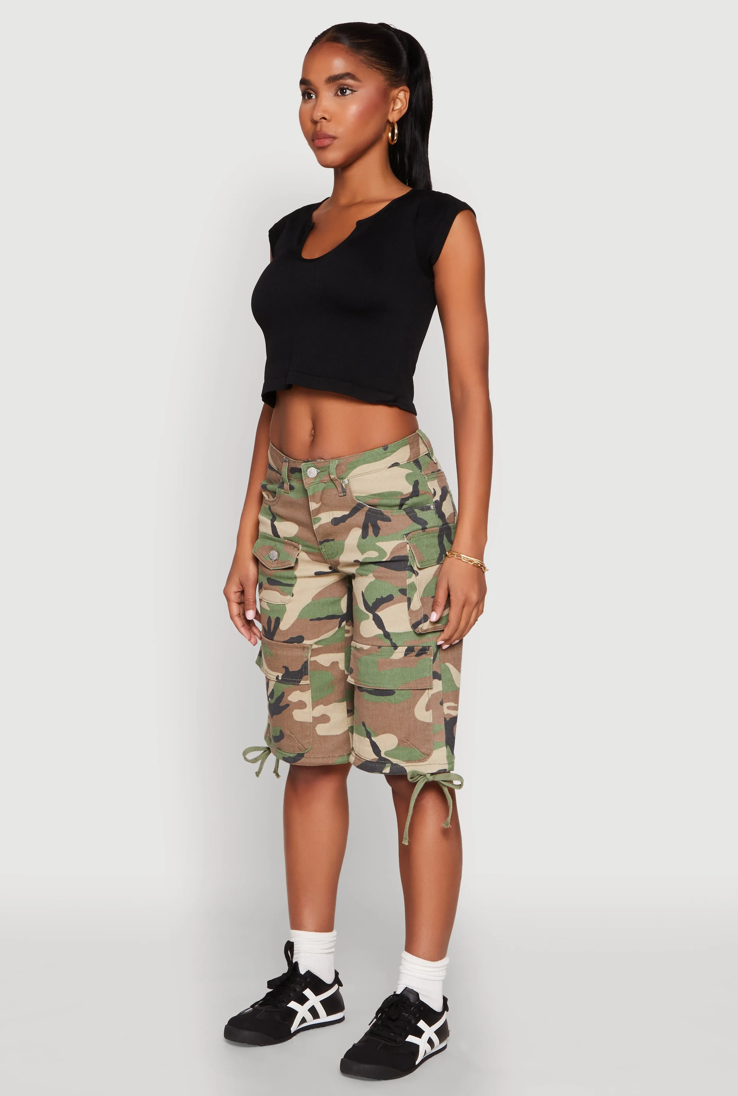 Almost Famous Denim Camo Cargo Shorts sold by Rainbow product image thumbnail 3