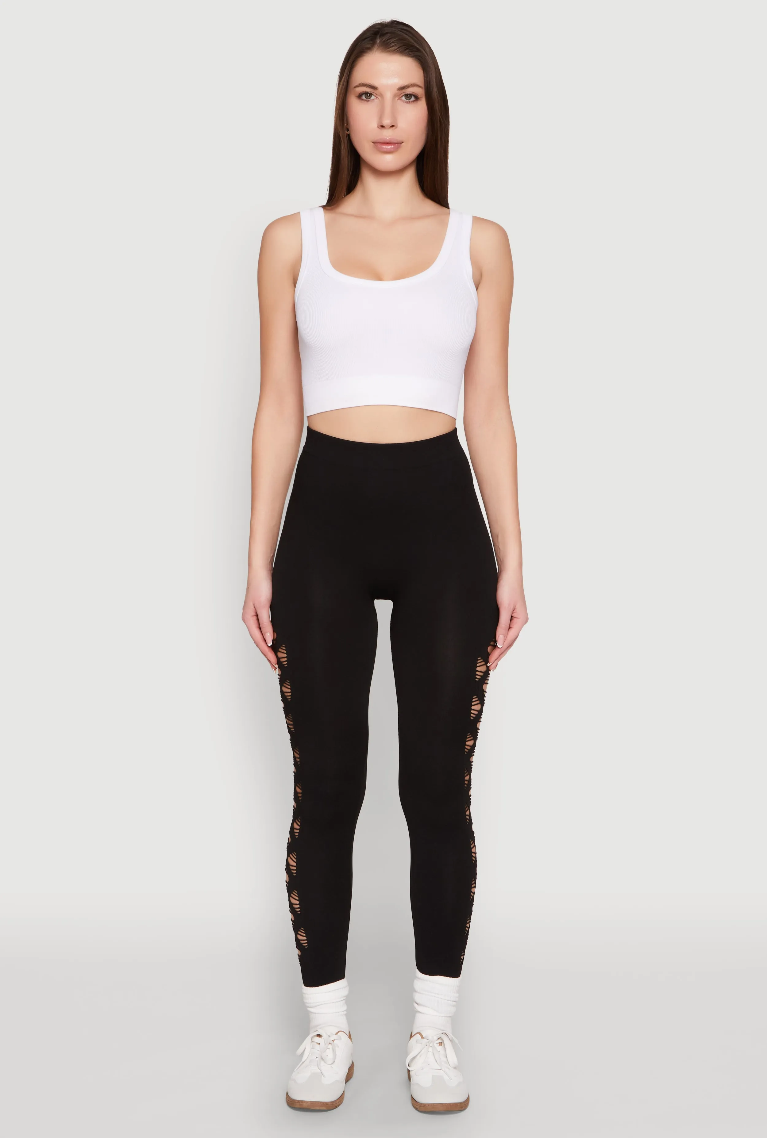 Side Laser Cut Seamless Leggings sold by Rainbow product image thumbnail 2