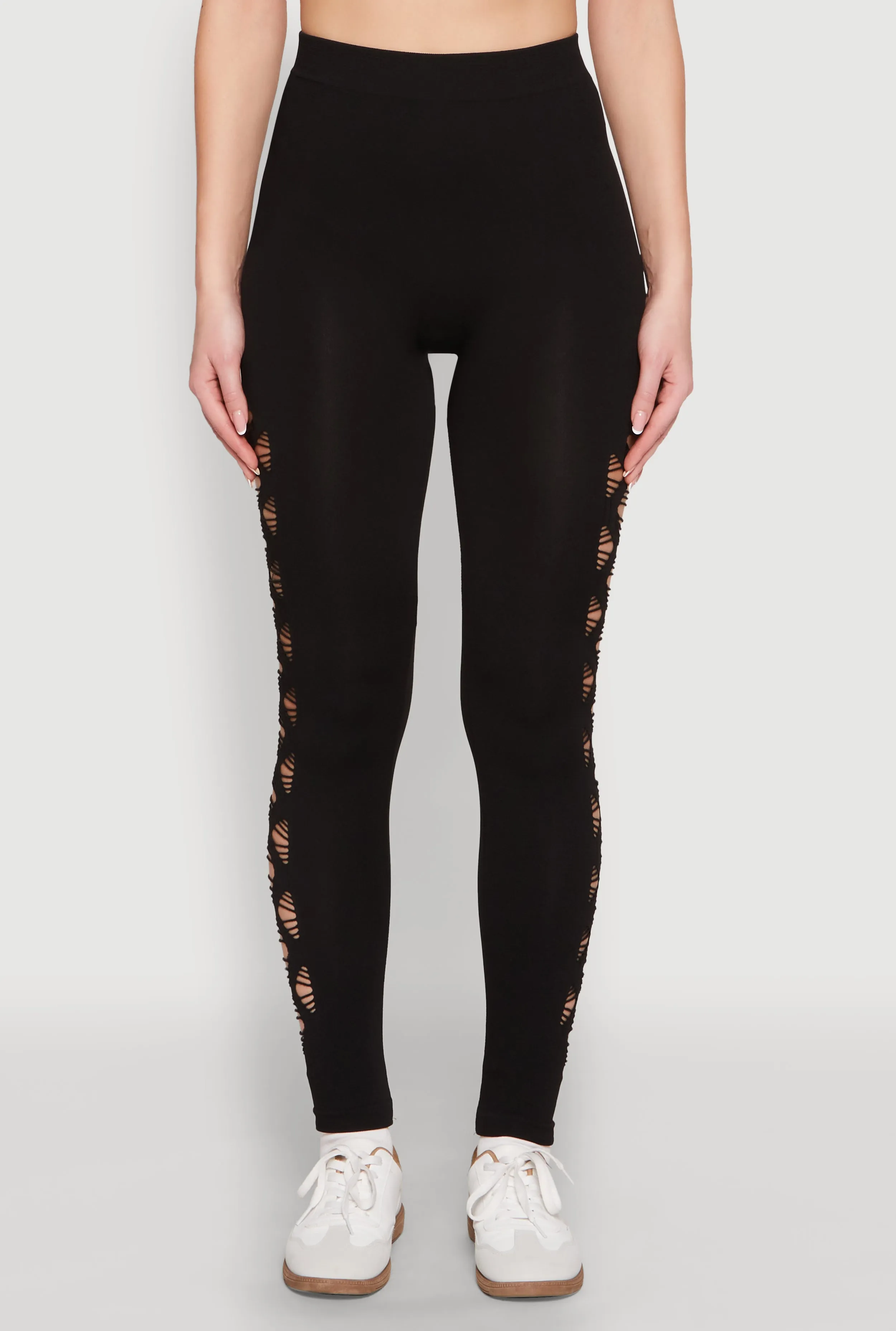 Side Laser Cut Seamless Leggings sold by Rainbow product image thumbnail 5